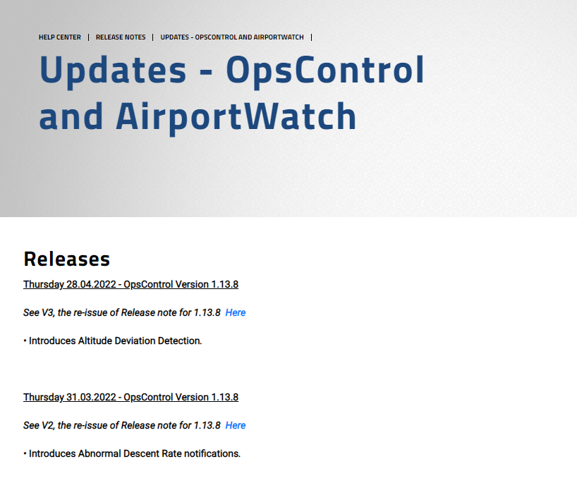 OpsControl Help Center Updates